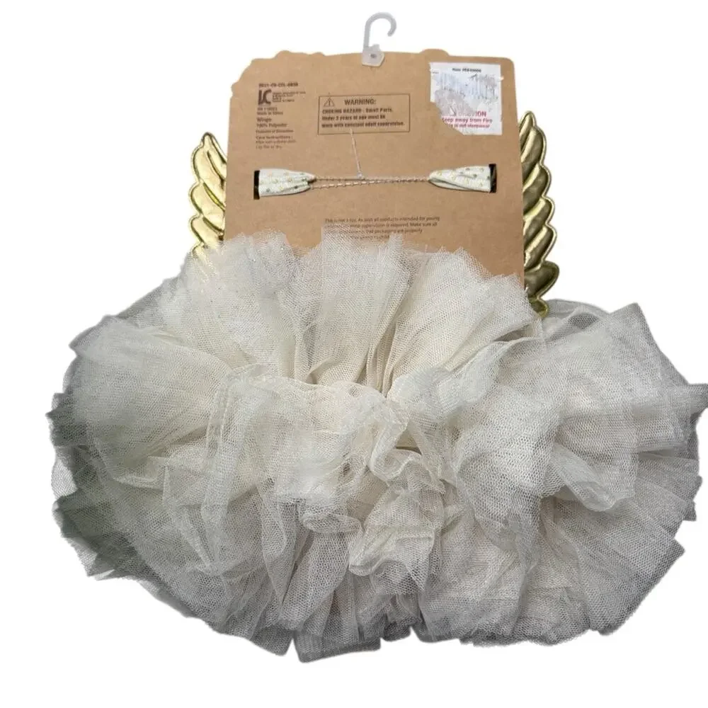 Elly and Emmy 3 Piece‎ Angel Tutu Set Peach Rose Gold Newborn Photoshoot Costume